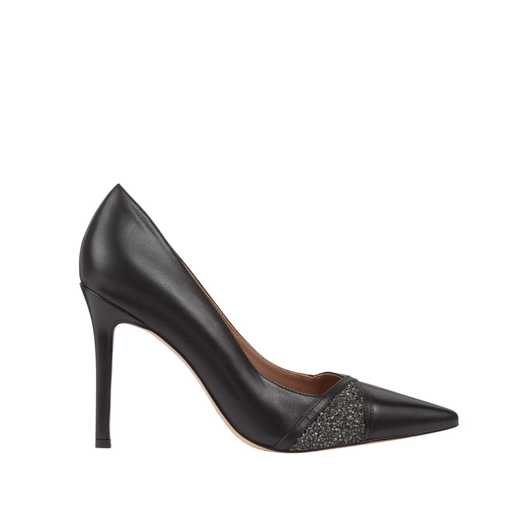 L.K. Bennett Astra Black Leather Court Shoes
